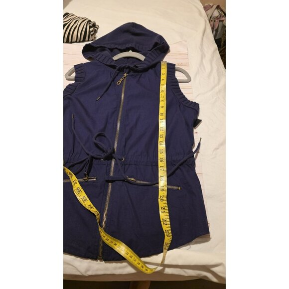 DKNY Active Vest Hooded Zip Blue Purple Womens Size XL Activewear NWT Walking - Picture 10 of 10